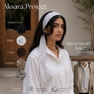 Aksara.Project - SLAYER BANDANA WITH POLKADOT MOTIF |RAYON NECK SCRAFT|BANDO/ HEADBAND & BANDANA| Ti