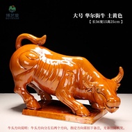 Ceramic Cattle Ornaments Chinese Zodiac Cow Crafts Five Lucky Bull Home Decorations Yellow Cattle Of