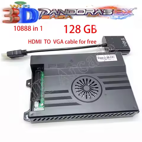 Pandora 3D WIFI EX SAGA arcade box 128 gb 10888 in 1Save Function Multiplayer Joysticks Arcade Game 