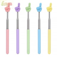 ECYOU Teaching Pointer, Telescopic Rod Stainless Steel Finger Reading Sticks, Professional Finger De