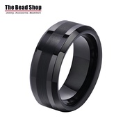 ShadowCraft Black Tungsten Ring - 8mm | Comfort Fit | Modern Ring | Men Ring | Stylish Ring