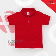 Fusiontex Kids Plain Polo Shirt Kosong Street Style, Sports Boy/Girl Baju Budak Kain Sejuk