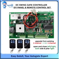 D11 Arm Board with 4CH 433MHz Built-in Receiver – Automatic Swing & Folding Gate Control Panel Kit, 
