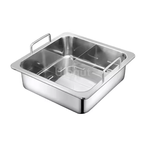 Extra thick stainless steel square hot pot Stewed Mandarin Duck with Ears Hotpot for induction cooke