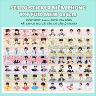 SET of 70 TXT FULL MEM sealing stickers | TXT FULL MEM stickers mixed with many cute designs