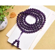 Amethyst Crystal 108 Mala Beads 6/8/10mm 紫水晶108粒佛珠念珠