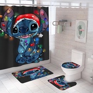 Stitch Series Curtain Stitch Shower Curtain Cartoon Curtain Stitch Door Curtain Anime Curtain Waterproof Door Curtain One-Piece Door Curtain Partition Curtain Bathroom Shower Curtain Waterproof Shower Curtain