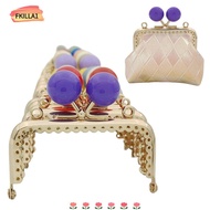 FKILLAONE Purse Clasp Frame, Candy Color Metal Purse Frame Kiss Clasp, Square Bag Kiss Clasp Lock