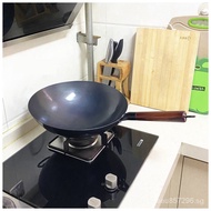 Zhangqiu Iron Wok Handmade Old-Fashioned Wok Household Non-Stick Non-Coated Gas Stove Concave Induction Cooker