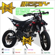 DECAL/STIKER WR 155 VARIASI MERAH HITAM 