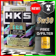 HKS 5W30 Super Oil ECO Fully Synthetic Engine Oil 4L Free Oil Filter