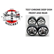 Tayar Getah TE37 Chrome Deep Dish Depan dan Belakang