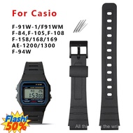 Watch Band Replacement Strap For Casio F-91W-1 F91WM F-84W F-94W A168w A158 AE-1200 1300 Black Resin