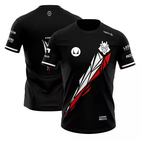 New Summer G2 Esports Team Uniform Men T shirt Sport Game LOL CS GO Jersey Men's T-shirt Casual Brea