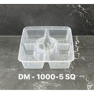 Thinwall DM 1000-5 SQ - Bento 1000ml- 5 Sekat Kotak Makan @25set