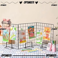 OPTIMISTI8E Storage Rack, Grid with Base Display Rack, Modern Metal Grid Frame Jewelry Booth Rack Fo