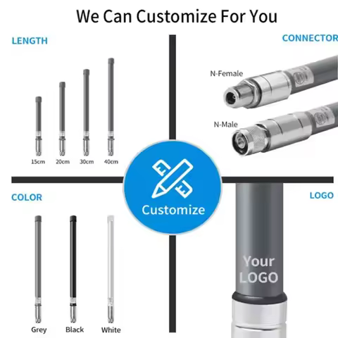 Hign Gain 9dBi Wifi Antenna Outdoor Uhf Fiberglass Universal for Amplifier 868mhz 915mhz WLAN Router