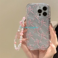 Iphone 16 Phone Case Soft Case iPhone14Promax Glitter Paper 12 Bracelet Suitable for 15Pro Phantom 8