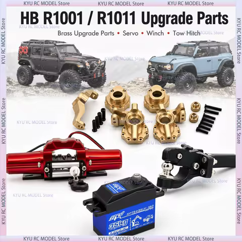 HUANGBO HB R1001 R1011 RC Crawler Brass Differential Lock Servo Upgrade Parts Off Road Car Modificat