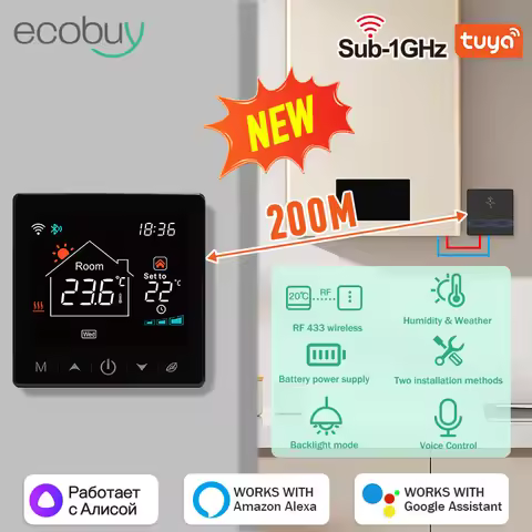 Tuya Smart Wifi Boiler Thermostat Wireless Programmale Wifi Thermostat For Gas Boiler Temperature Co