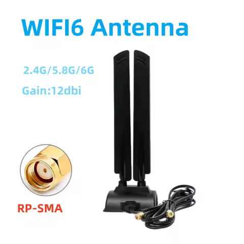 2.4G/5.8G/6G tri band external WiFi6 WiFi7 Bluetooth motherboard router antenna RP-SMA