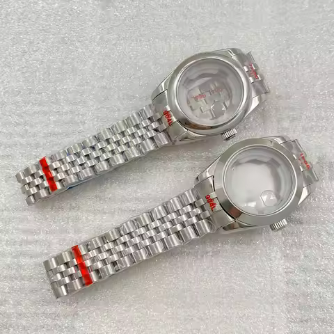 31mm Domed Smooth Watch Case Jubilee Strap Suitable For Seiko Lady-Datejust NH05/06 Movement Woman F