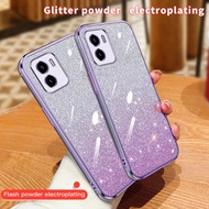 Casing redmi A1 A2 A1 plus A2 plus Electroplated Phone Case Sparkling Powder Phone Case