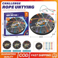 2pcs Rope Tangle Challenge Logical Thinking Challenge Color Twisted Connected Line Brain Strategy Fu