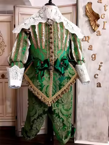 Men's Tudor Elizabethan Period Costume Green Renaissance Royal Court King Tudor Prince Nobleman Cost