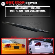 HONDA CIVIC ES1.7 2001-2003 RX2 STYLE REAR TRUNK SPOILER DUCKTAIL ABS SKIRT LIP BODYKIT