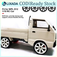 LIXADA 4Pcs 63mm RC Rubber Tires Drift Tyres Replacement Fit for WPL D12 (015BL) RC Car