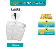 PM2.5 Activated Carbon Mask Filter 2 Pieces [ Filter only, PM 2.5, Face Mask Filter ]