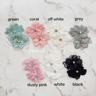 B-145 / FLOWER BROCADE / FLOWER LACE 8X7.5CM
