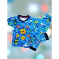 CLEARANCE Only 1 piece left (1y-2y)Kids Sleepwear/pyjamas/Baju tidur-Astronout Space
