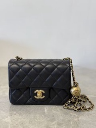 Chanel Black Golden Ball Mini Square Bag 黑色金球方胖子