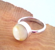 月石/貓眼石天然貓眼月光石戒指