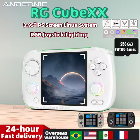 ANBERNIC RG CubeXX Retro Handheld Game Console 3.95 Inch IPS Screen Linux RG Cube XX Video Gaming Co