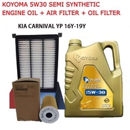 KIA CARNIVAL 2.2 DIESEL 16y -19y , SORENTO UM 2.2 DIESEL AIR FILTER + OIL FILTER + KOYOMA 5W30 SEMI 