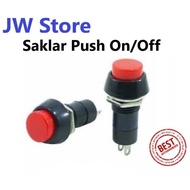 TOMBOL Switch Push ON/OFF Self Locking Toggle Button Round Switch Button Push Button Switch