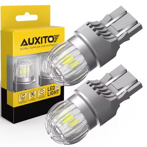 AUXITO 2Pcs T20 LED 7440 WY21W W21W LED Bulbs 7443 W21/5W LED Red White Super Bright Backup Reversin