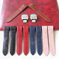 High quality 20 23mm Genuine Leather strap men watch Suitable for Cartier Santos100 sports waterproo