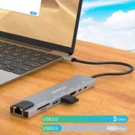 1 ชิ้น Laptop Type-C All-In-One Docking Station, External USB Drive Hard Drive SD/TF Card Memory Car