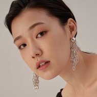 [ZANZAN ZANZAN] Metal Dangling Chain Shape Earrings [EK55AL002]
