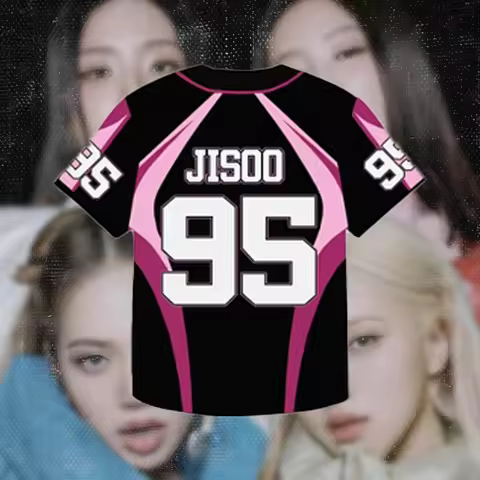 2026 New Hot Korean Girl Group JISOO/JENNIE Letter Printed T-Shirt Ins Fashion Trend Shirt Y2K Women