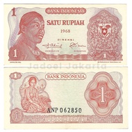 Uang kuno 1 Rupiah sudirman 1968