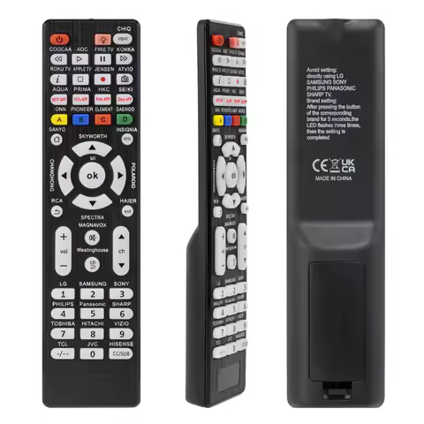 Universal Remote Control for Samsung Sharp Sony Philips TCL Vizio Konka Sanyo Hisense JVC Toshiba Sm