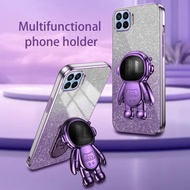 Casing OPPO A93 4G F17 pro OPPO A73 4G OPPO F17 Astronaut Sparkling powder electroplated silicone so