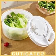 [Cuticate2] Vegetables Washer Dryer, Compact Salad Cleaner and Dryer, Manual Washer Basket Salad Making Tool with Drain Basket