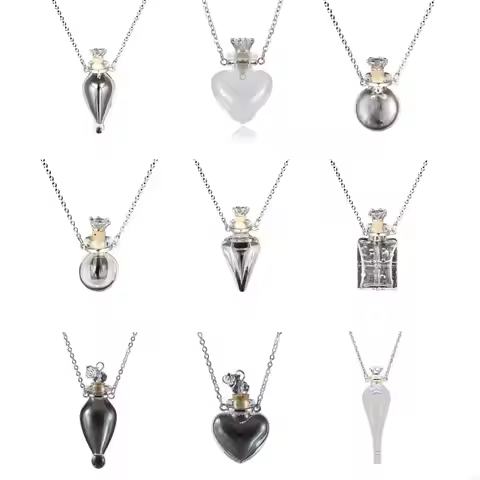 4XBE for Titanium Steel Chain Make a for Wish Blood Vial Necklace Women Jewelry Gifts