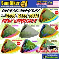 VISOR Gracshaw Gennex G535 / Geomax G555 / Gaizer G838 ORIGINAL Visor Helmet V535 V838 (NEW Version 